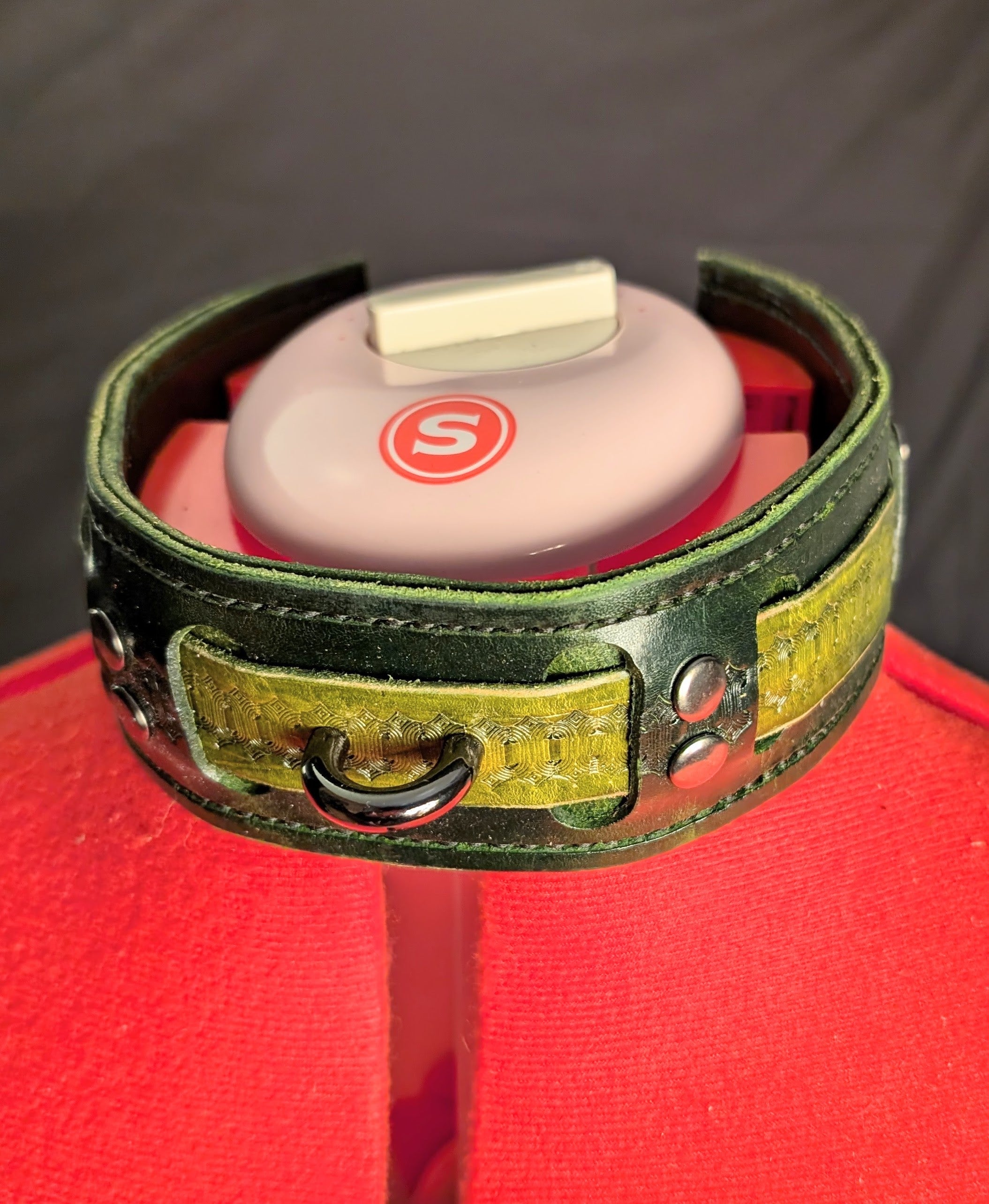 Custom made Leather collar, straight cut, buckle closure