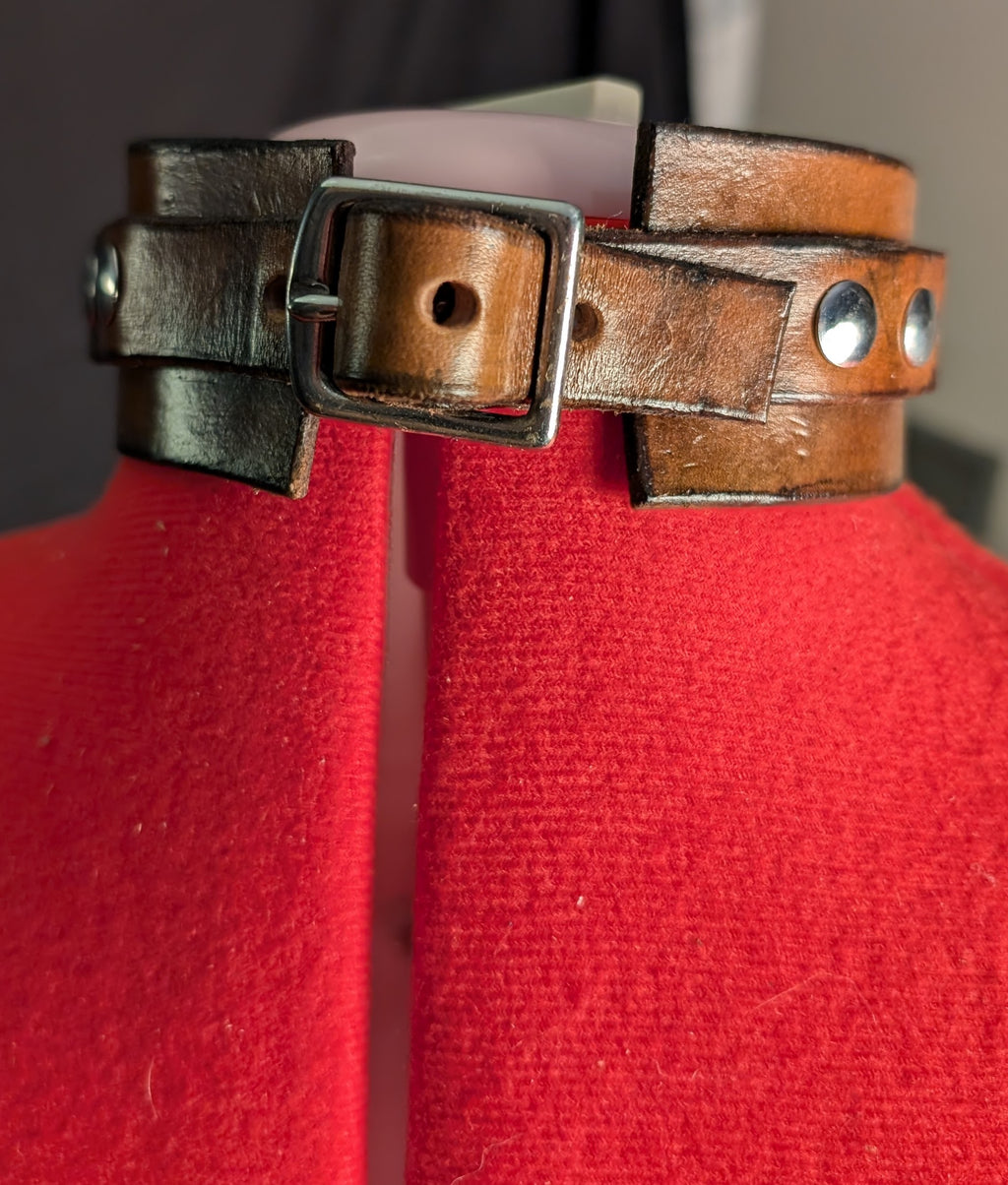 Custom made Leather collar, straight cut, buckle closure