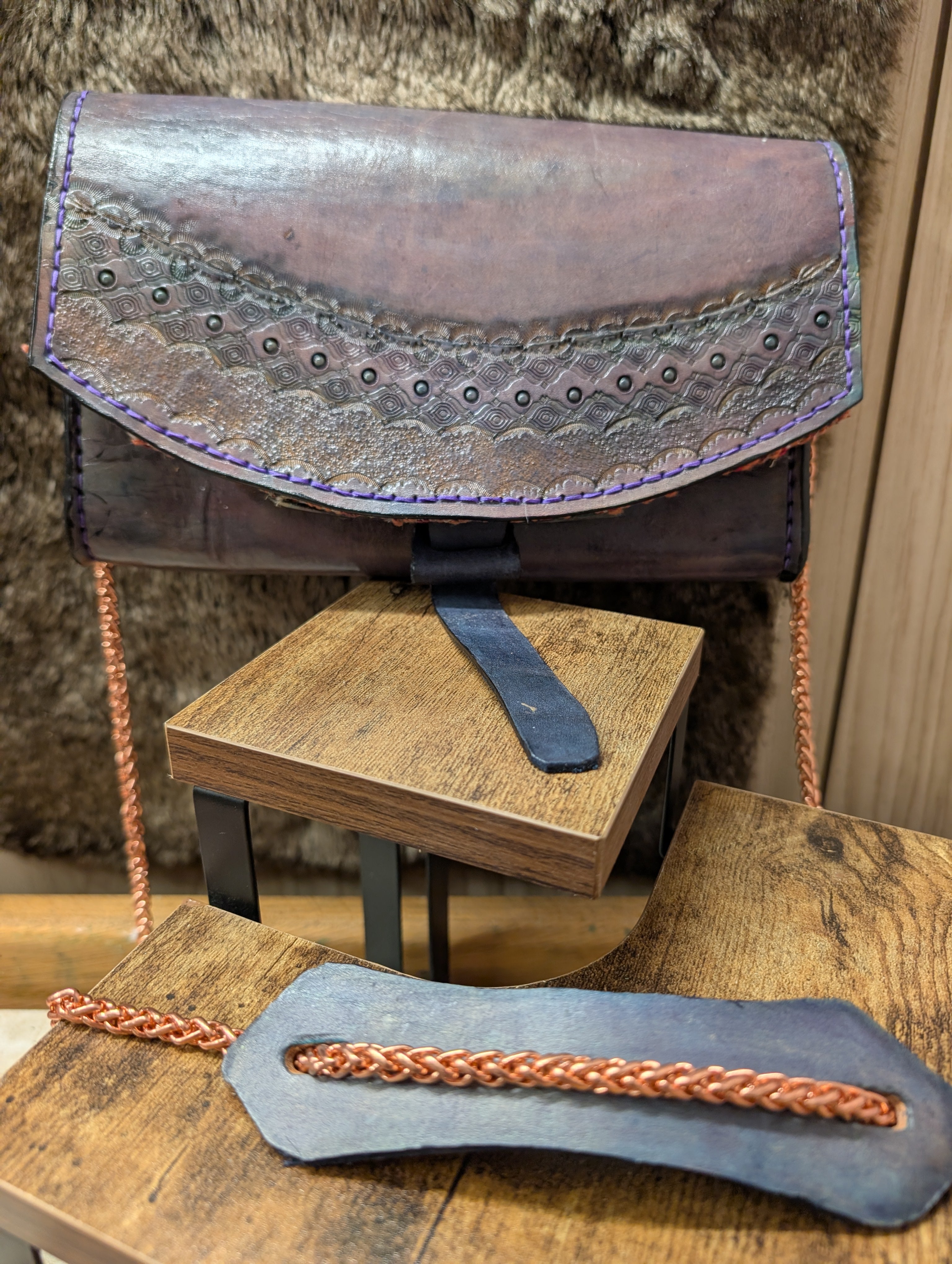 Lined crossbody purse