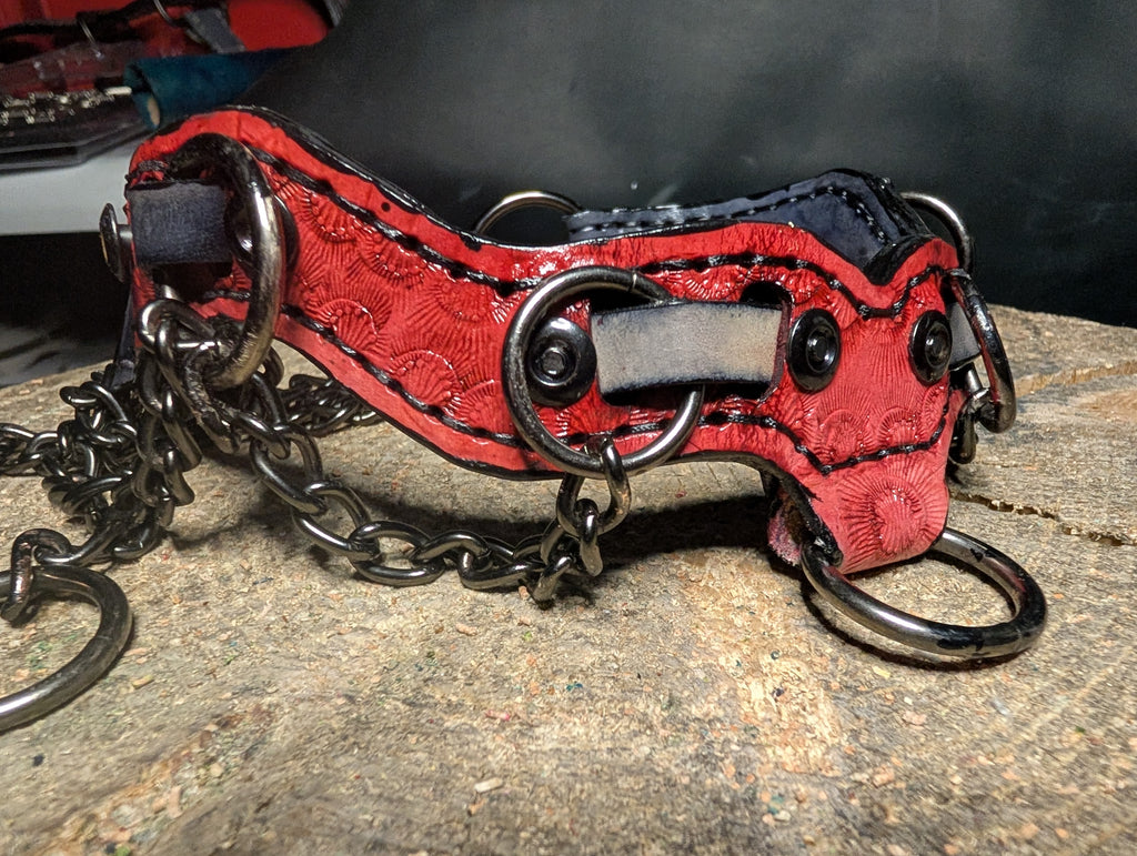 Red & Black "slave" choker collar
